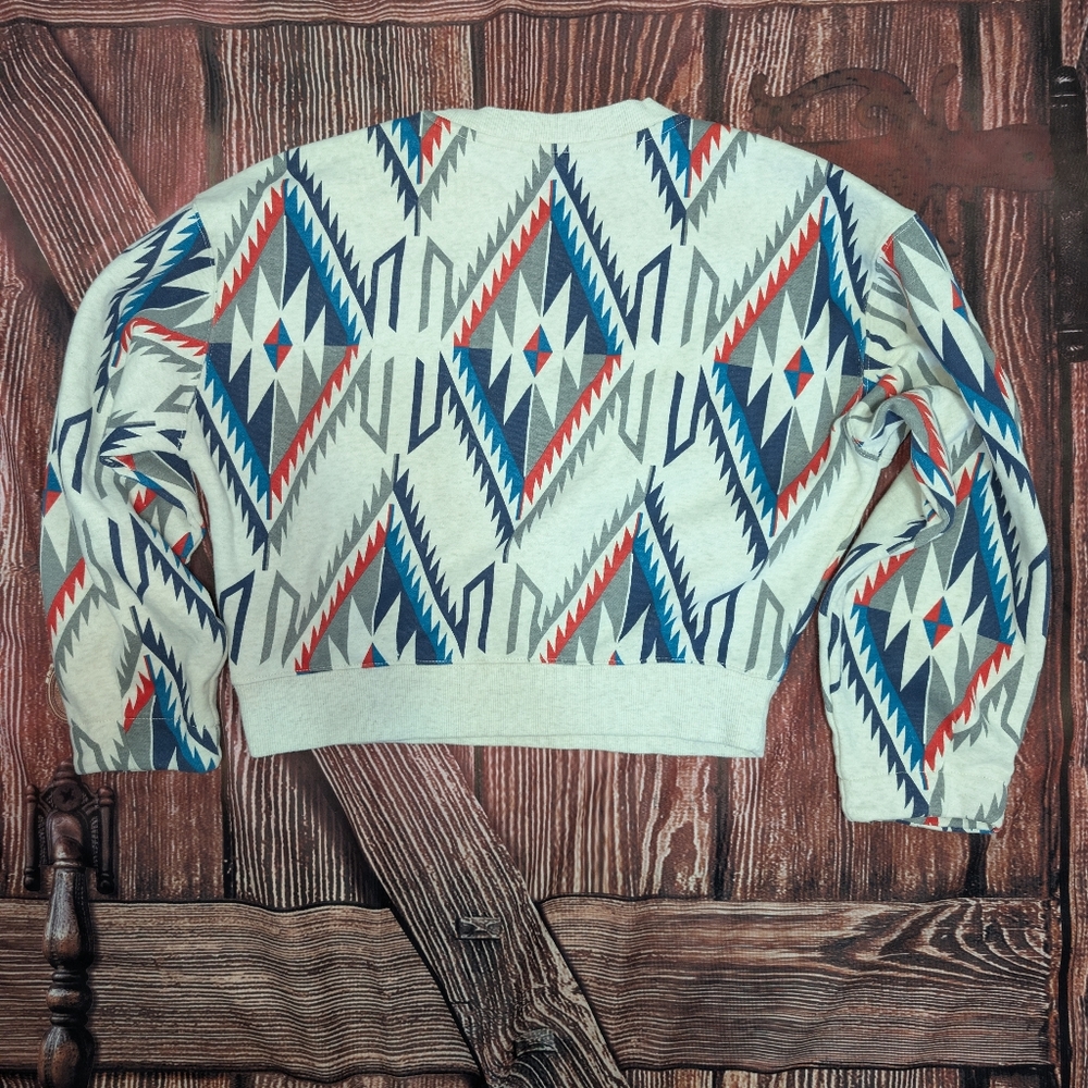 Ariat Limited Edition Chimayo Cropped Sweatshirt Medium - Picture 3 of 4
